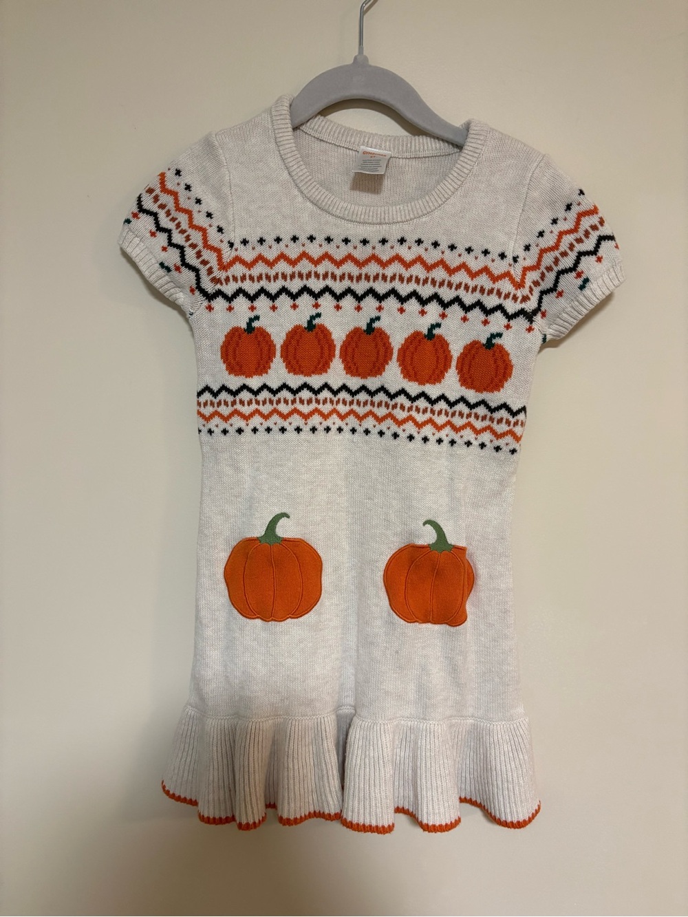 Gymboree knit pumpkin sweater dress